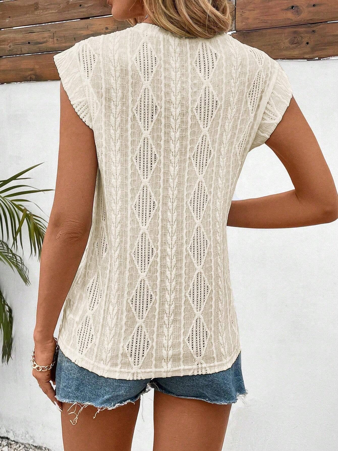 Crew-neck Tank Top Apricot