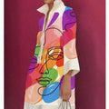 Contrast Color Figure Print Dress