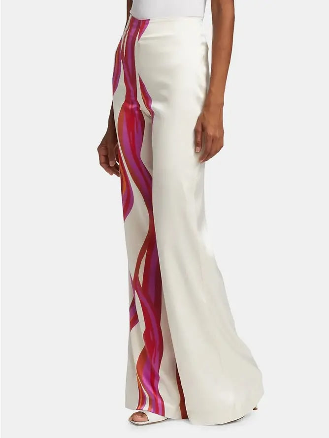 Off-The-Shoulder Blouse and Wide Leg Casual Pants Set
