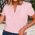 Puff Sleeve T-shirt Pink