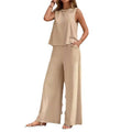 Top And Long Pants Set Cream